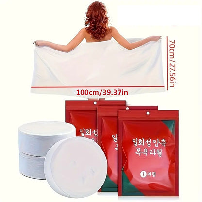 Prosop comprimat, biodegradabil, cu uscare rapida, 70x100 cm, set 3 buc