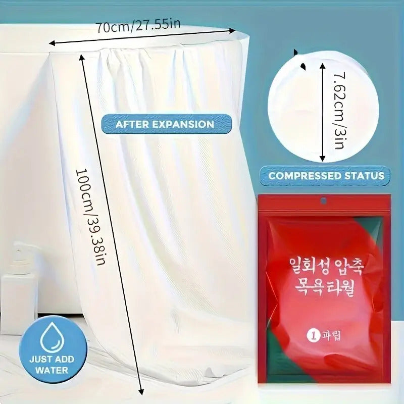 Prosop comprimat, biodegradabil, cu uscare rapida, 70x100 cm, set 3 buc