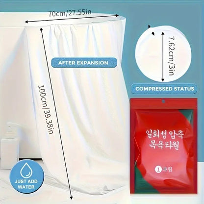 Prosop comprimat, biodegradabil, cu uscare rapida, 70x100 cm, set 3 buc